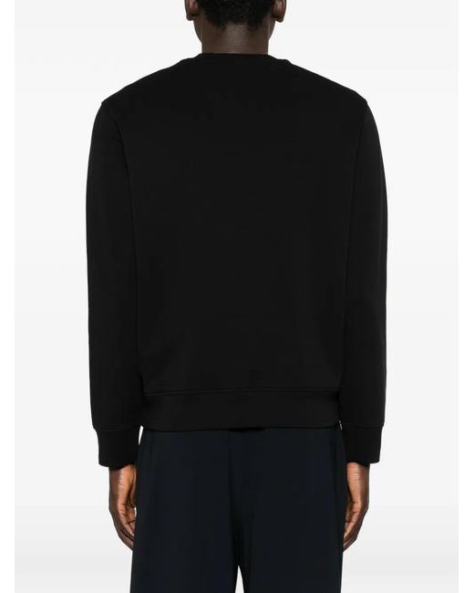 Emporio Armani Black Logo Cotton Sweatshirt for men