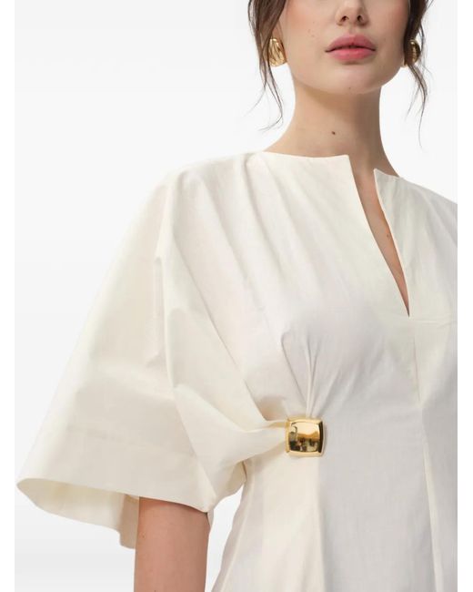 Concepto White Breeze V-Neck Maxi Dress