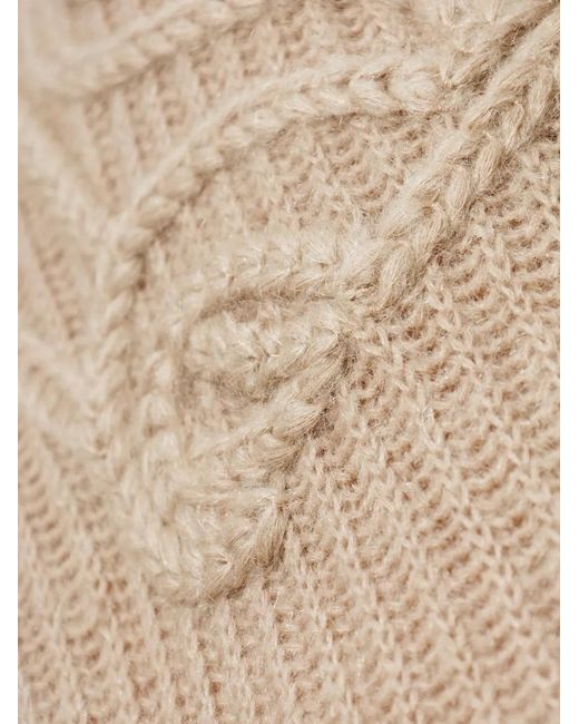 AllSaints Natural Cable-Knit Long-Sleeve Sweater