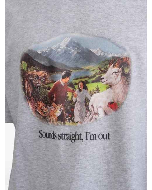 Carne Bollente White Sounds Straight, I'M Out Graphic-Print T-Shirt