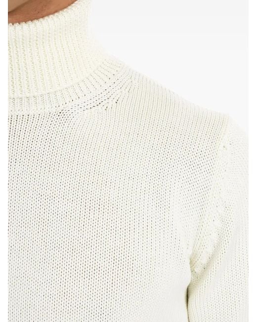 Roberto Collina White Roll-Neck Sweater for men