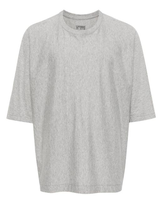 Homme Plissé Issey Miyake Gray Plain Cotton T-shirt for men