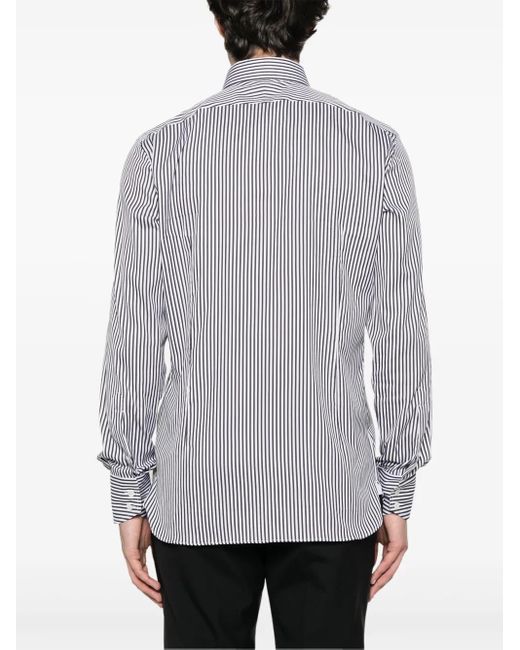 Tom Ford Gestreiftes Hemd in Gray für Herren