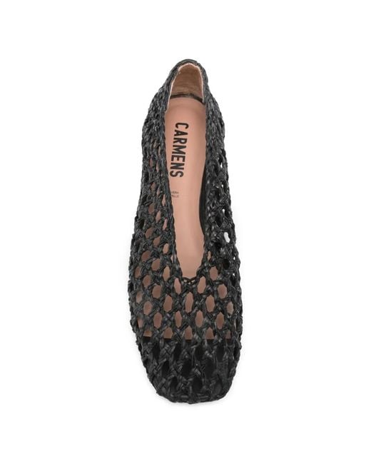 Carmens White Square-Toe Ballet Flats