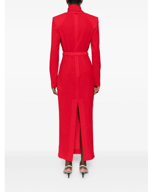 ROWEN ROSE Red Maxikleid mit Gürtel