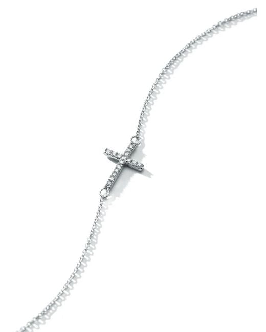 Mateo White Cross Diamonds Bracelet for men