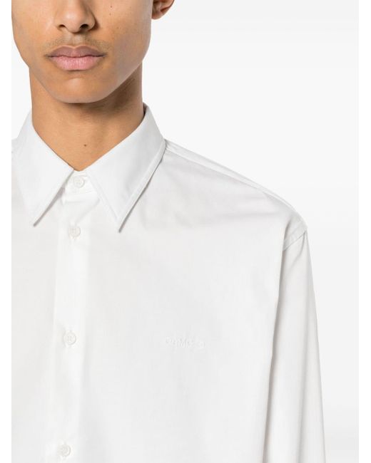 OAMC White Patch-detail Poplin Shirt for men