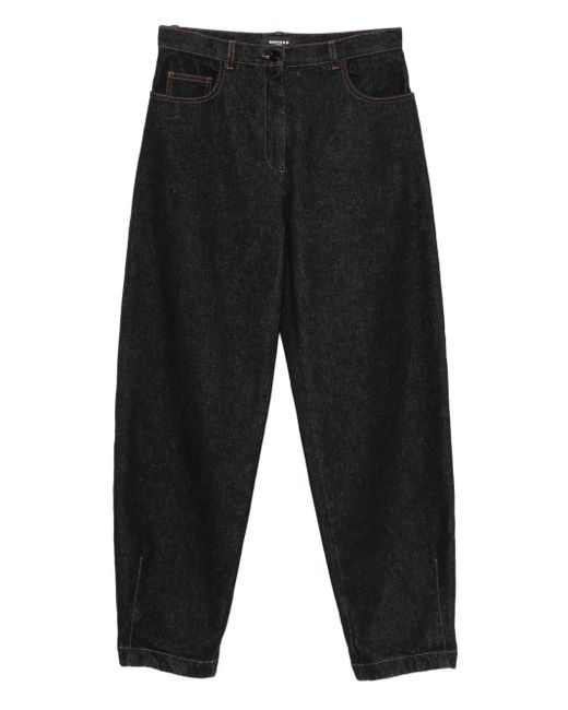Rochas Black Jeans Mit Logo-Stickerei