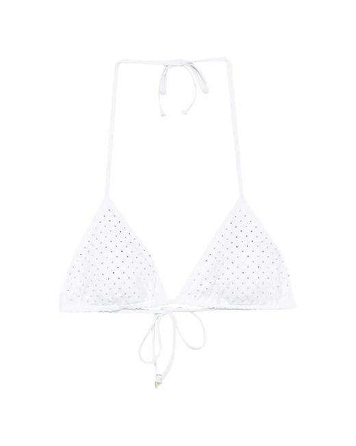 Fisico White Haut De Bikini À Bonnets Triangles