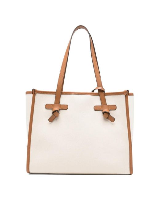 Gianni Chiarini Natural Marcella Knots-Trim Tote Bag