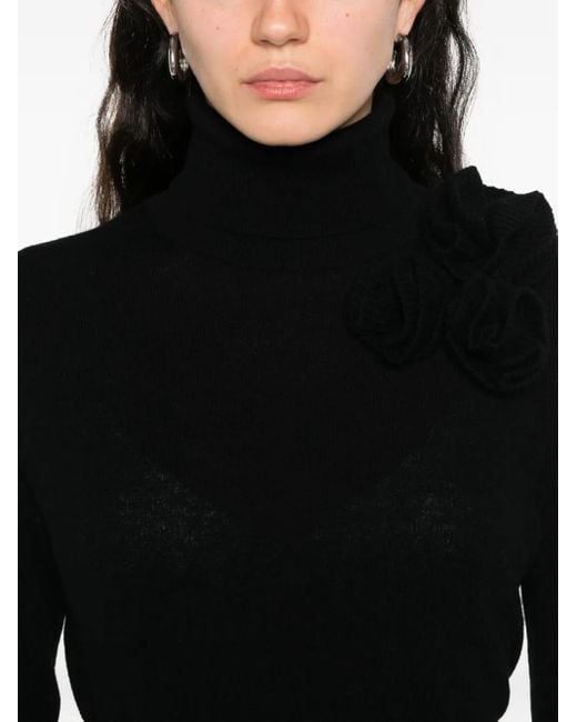Allude Black High-Neck Sweater