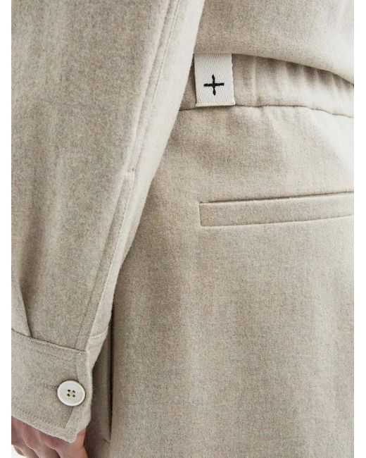 Jil Sander White Wool Flannel Trousers for men