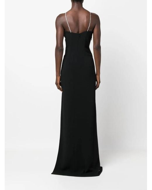 Philipp Plein Black Embellished Sleeveless Maxi Dress
