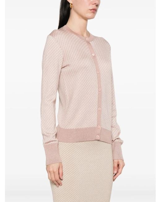 Fendi Pink 'Micro Ff' Cardigan
