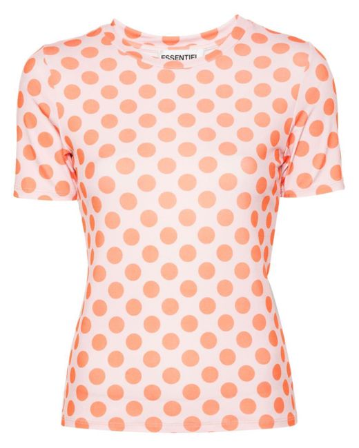 Essentiel Antwerp Fioco ポルカドット Tシャツ Pink
