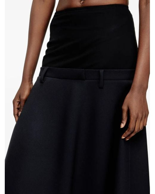 DIESEL Black Drop-Waist Flared Skirt