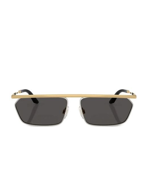 Dolce & Gabbana Gray Geometric-Frame Sunglasses for men