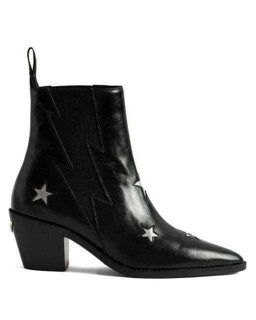 Zadig & Voltaire Black Bottines Tyler 60 Mm
