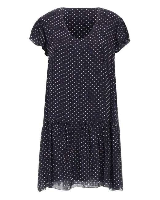 Robe Mi-Longue À Pois Kaos en coloris Blue