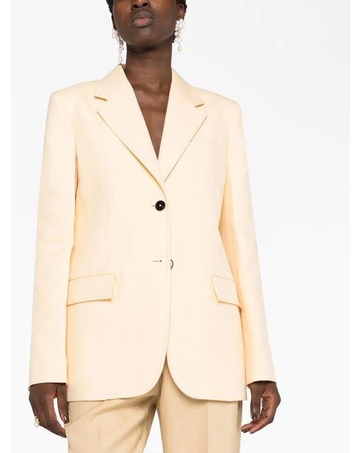 Jil Sander Natural Cotton-Twill Blazer