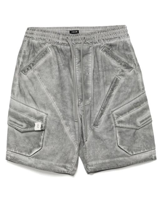 FIVE CM Gray Drawstring Cargo Shorts for men