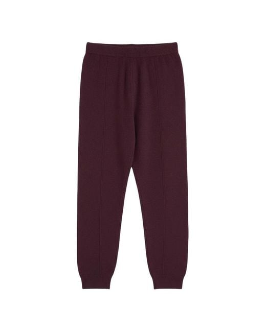 Chinti & Parker Purple Seam-Detail Cuffed Track Pants