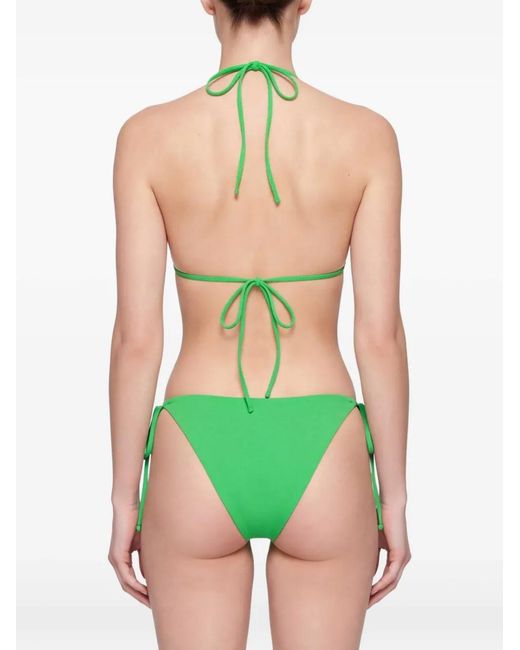 Let's Swim Green Triangle Bikini Top