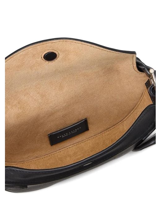 Ralph Lauren Black Top-Handle Leather Mini Bag