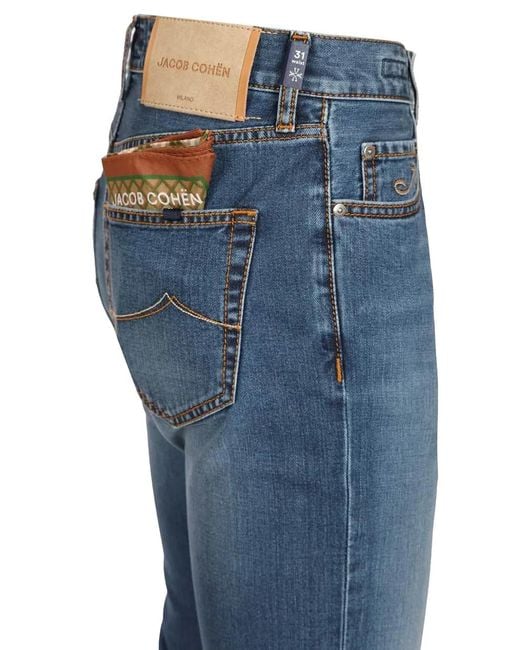 Jacob Cohen Blue Five-Pocket Jeans for men