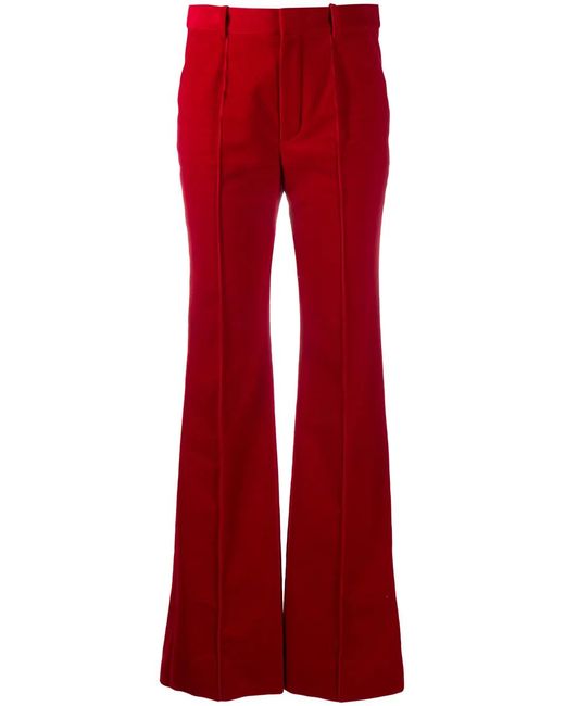 Saint Laurent Trousers Red