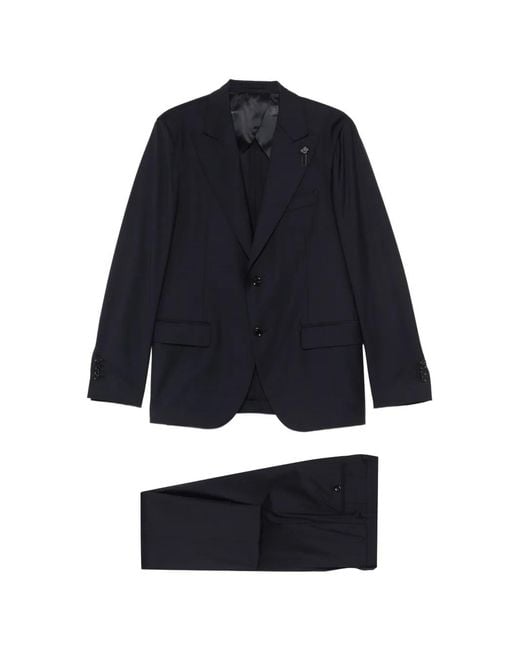 Lardini Blue Button Single-Breasted Suit for men