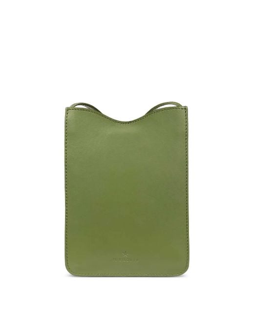 Bolso de hombro Roseto con cierre de presión Il Bisonte de color Green