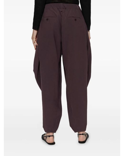 Pantaloni A Gamba Ampia di Issey Miyake in Purple