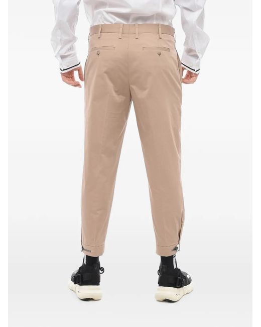 Neil Barrett Natural Adjustable-Ankle Cropped Tapered Trousers for men