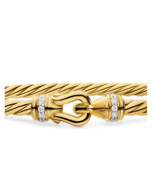 David Yurman White Cablespira Flex Diamond Bracelet