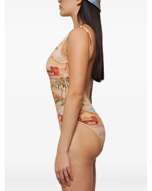 Les Benjamins Natural Printed Swimsuit