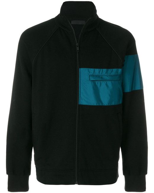 Lyst - Prada Zipped Sweatshirt in Black for Men