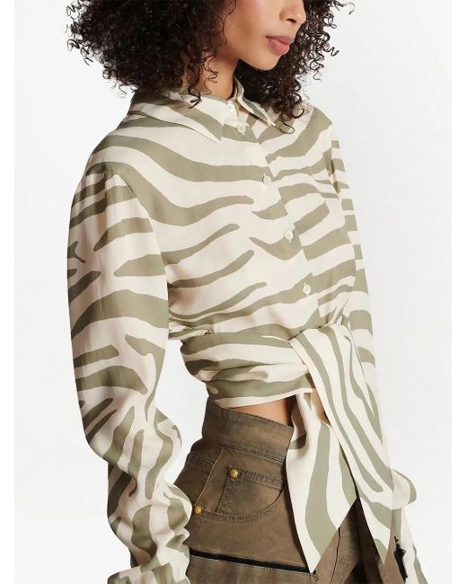 Balmain White Zebra Shirt