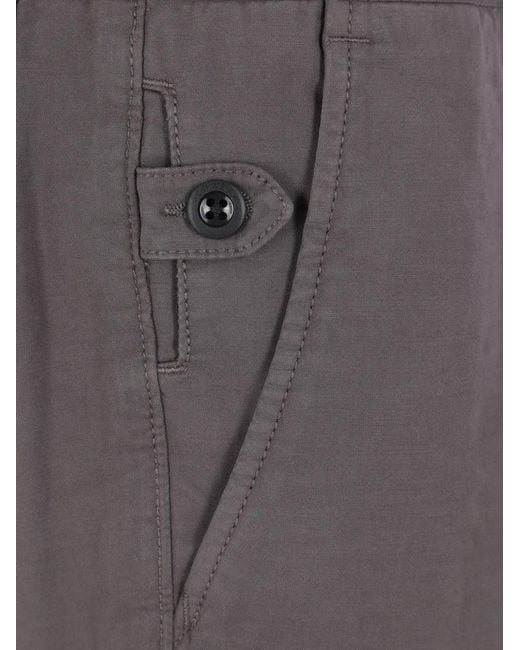 Incotex Gray Pleated Trousers for men