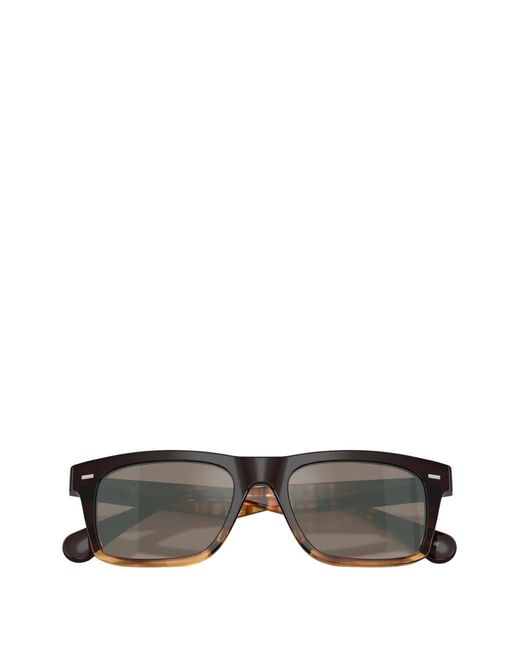 Oliver Peoples Gray Rectangle-Frame Sunglasses for men