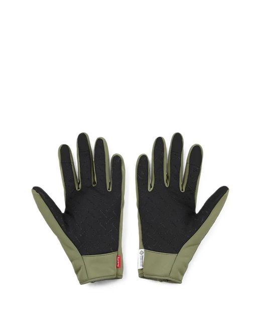 Supreme Green Windstopper Zip Gloves for men