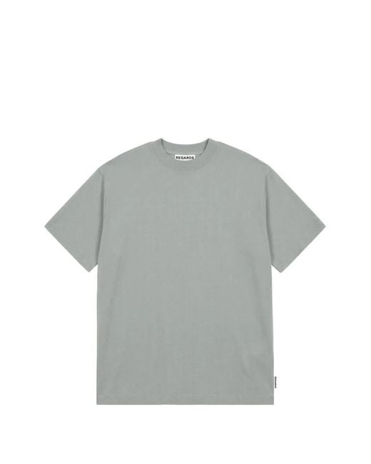 Rigards Gray Blank Relaxed-Fit T-Shirt for men
