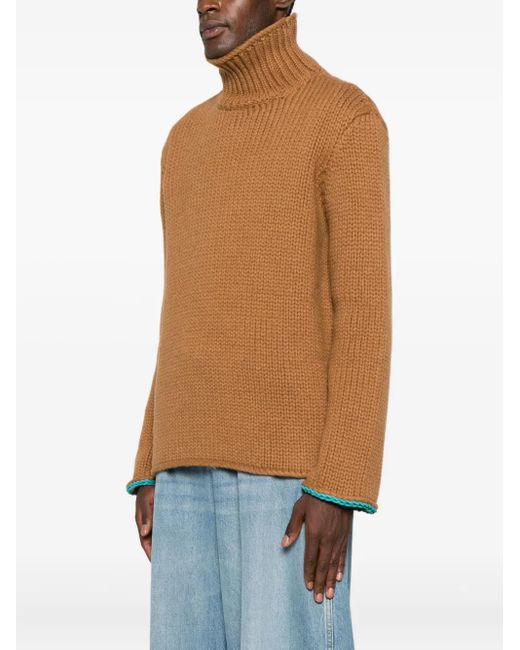 Loewe Brown Roll-Neck Sweater for men