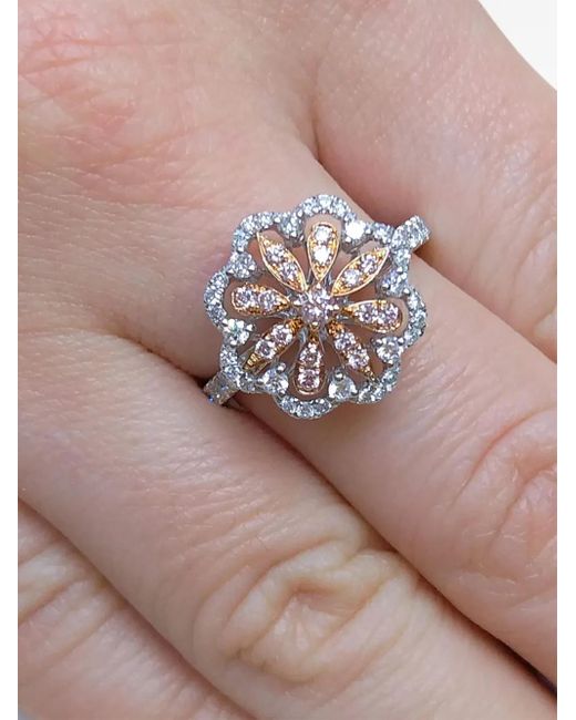 HYT Jewelry White 18K And Platinum Diamond Ring