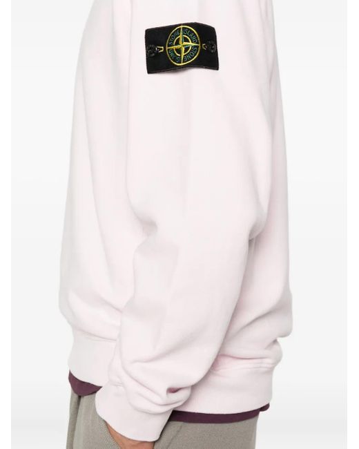 メンズ Stone Island ロゴ スウェットシャツ Pink