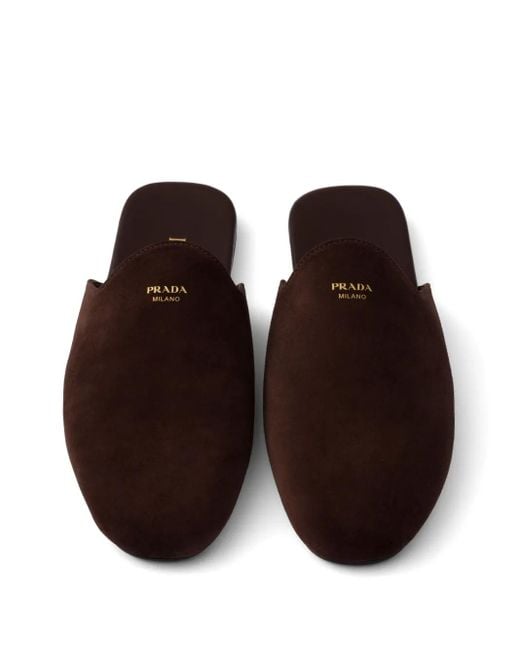 Mules di Prada in Brown