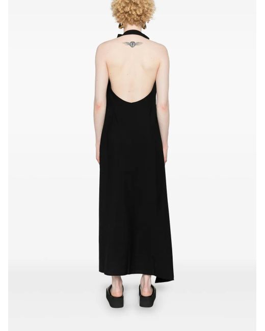 Rohe Black Halterneck Virgin Wool Maxi Dress