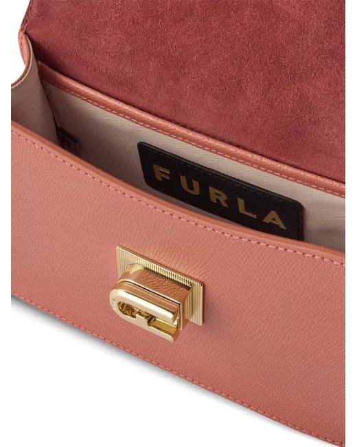 Furla Pink 1927 Grained-Leather Mini Bag