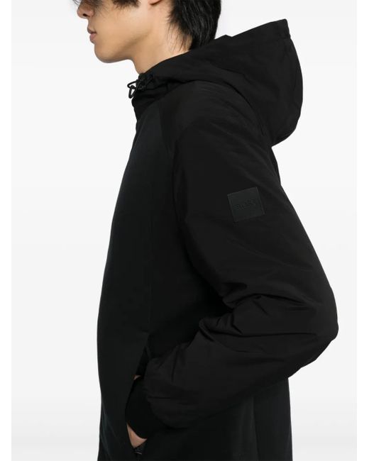Boss Black Hooded Padded Jacket for men