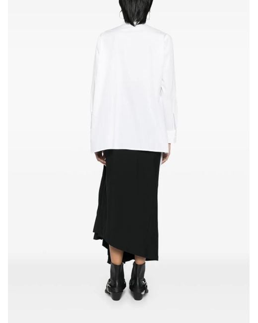 Yohji Yamamoto White Layered-Design Shirt